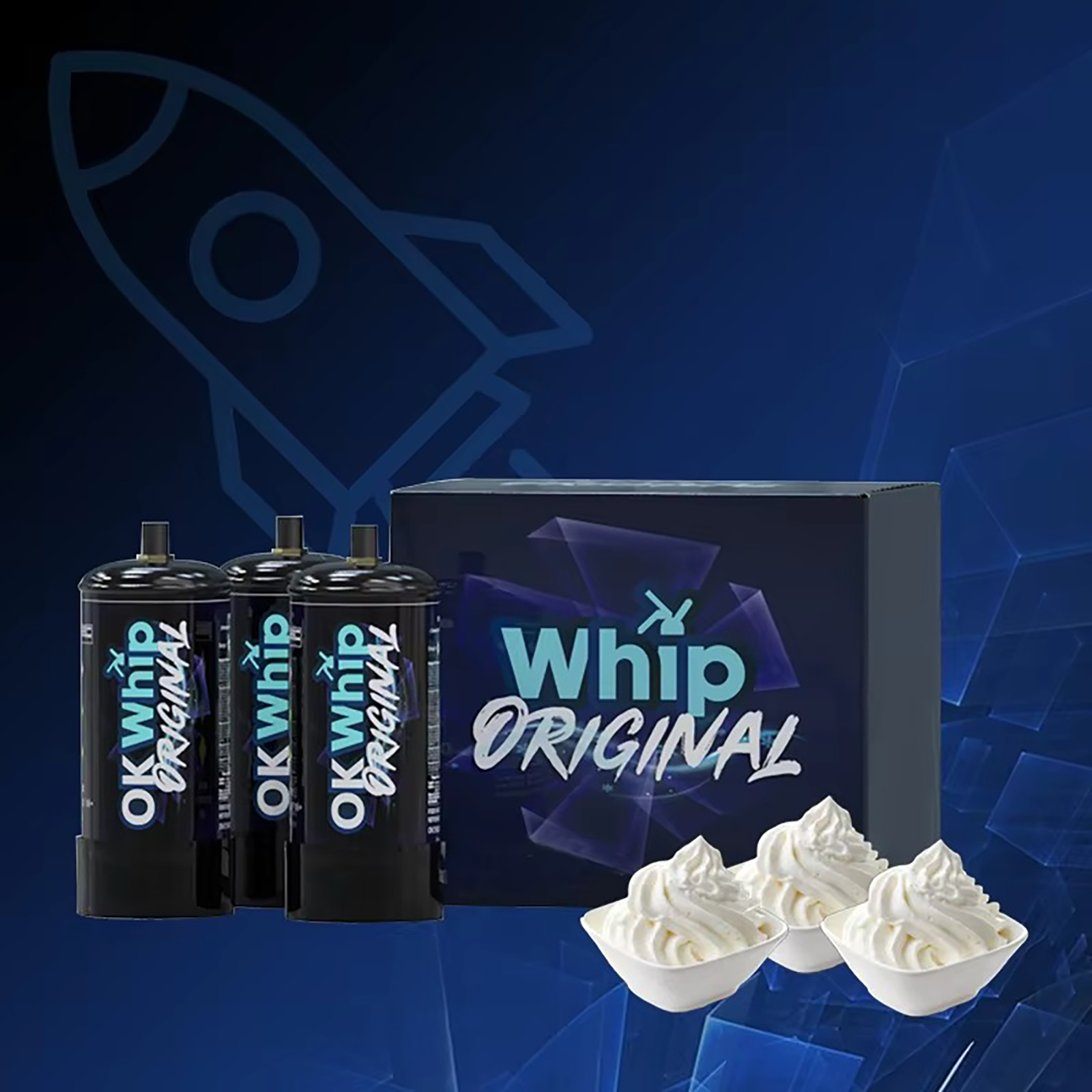 Okwhip Cream Chargers 320g × 6 – Original Flavor, 99.99% Purity, 6-Pack - Image 2